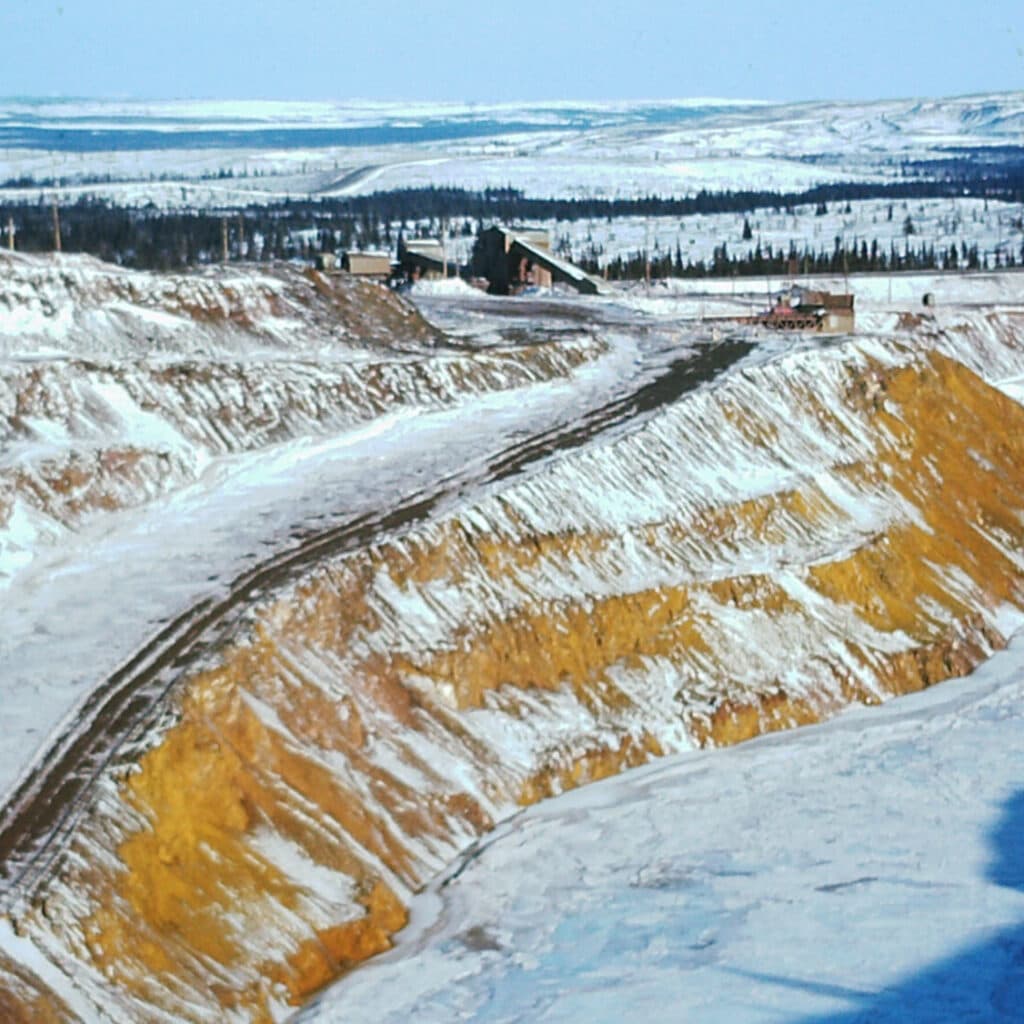 Den nedlagda gruvan i Schefferville.