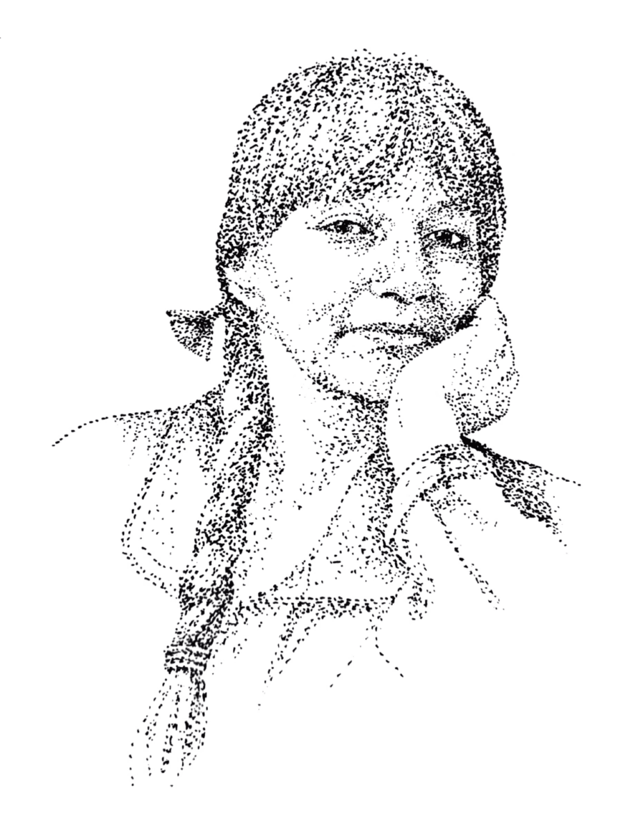 Självporträtt av Gun. Ur diktboken ”Laponia” av Gun Hofgaard.